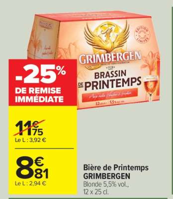 Bière de Printemps GRIMBERGEN