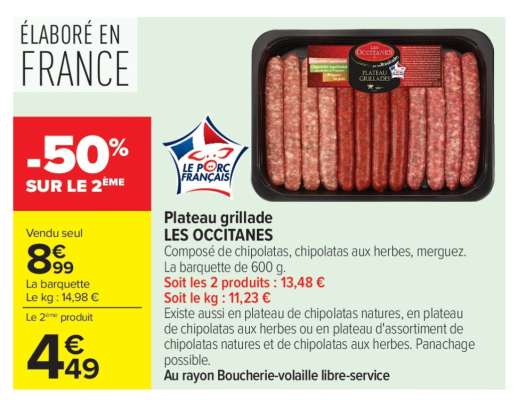 Plateau grillade LES OCCITANES