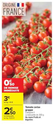Tomate cerise Grappe