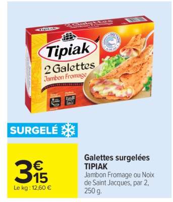 Galettes surgelées TIPIAK