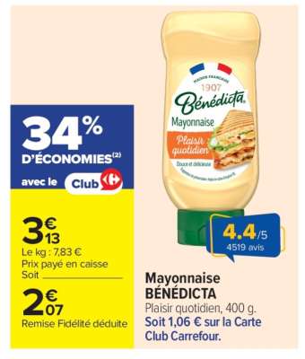 Mayonnaise "Bénédicta"