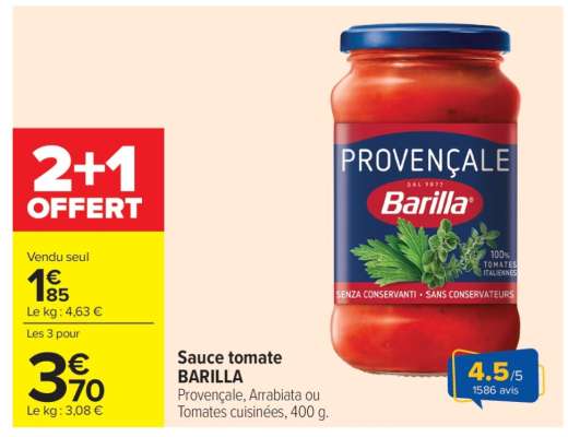 Sauce Tomate Barilla