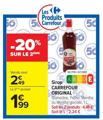 Sirop CARREFOUR ORIGINAL