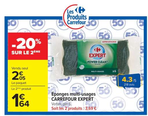 Éponges Multi-usages CARREFOUR EXPERT