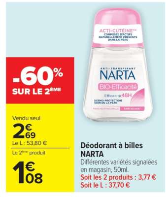 Déodorant à billes NARTA