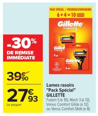 Lames rasoirs "Pack Spécial" GILLETTE