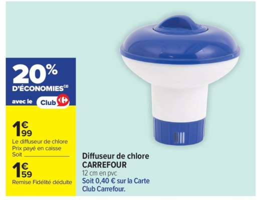 Diffuseur de chlore CARREFOUR