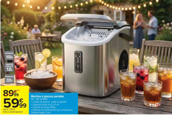 Machine à glaçons portable