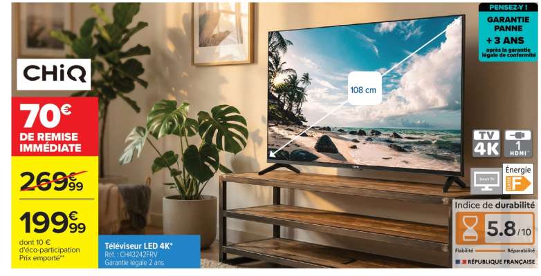 Téléviseur LED 4K*