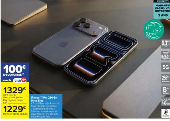 iPhone 17 pro 256 Go Deep Blue