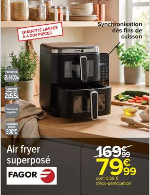 Air fryer superposé