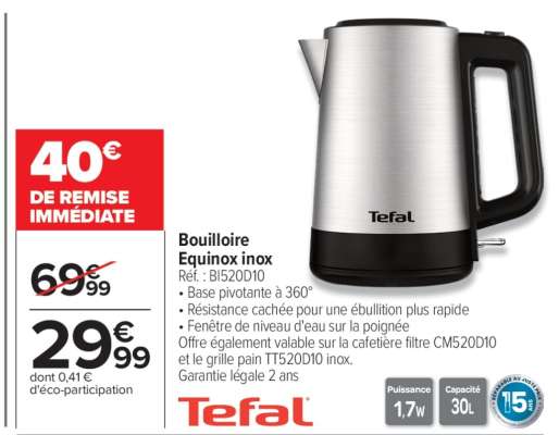 Bouilloire Equinox inox