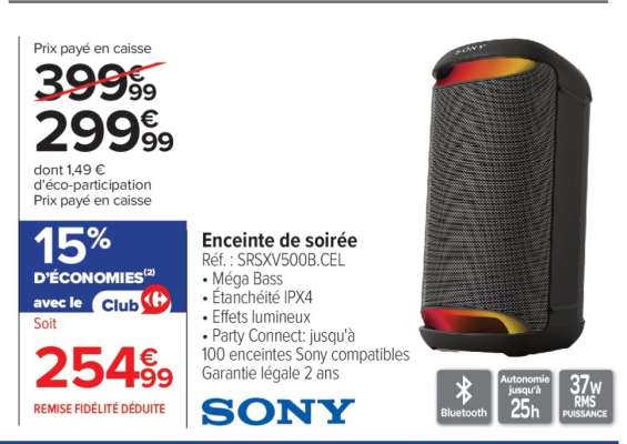Enceinte de soirée
