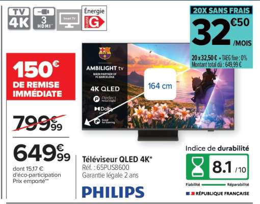 Téléviseur QLED 4K