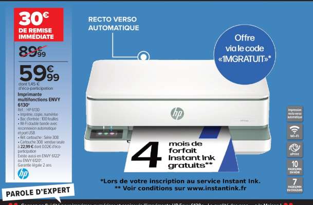 Imprimante multifonctions ENVY 6130