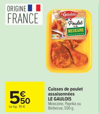 Cuisses de poulet assaisonnées LE GAULOIS