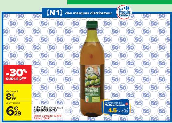 Huile d'olive vierge extra CARREFOUR EXTRA
