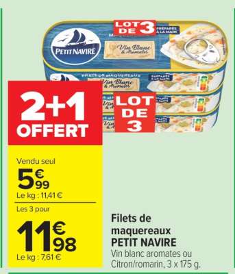 Filets de Maquereaux 'Petit Navire'