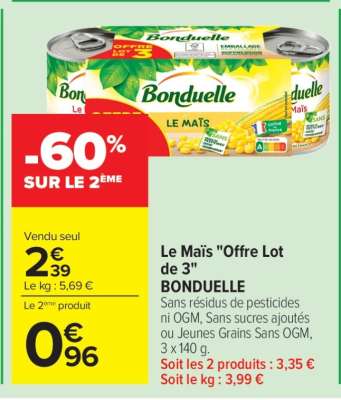 Le Maïs "Offre Lot de 3" BONDUELLE