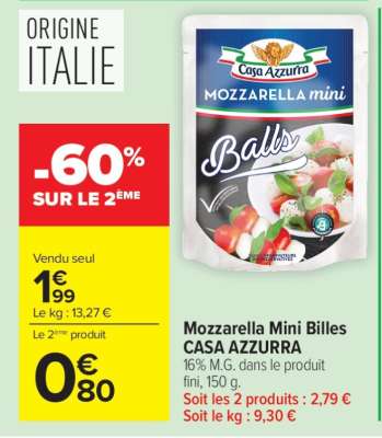 Mozzarella Mini Billes CASA AZZURRA