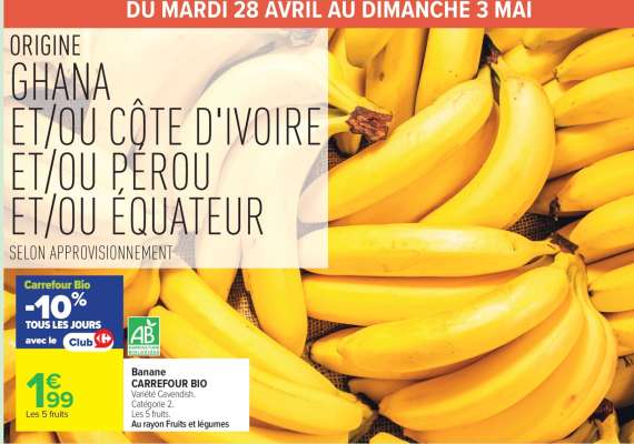 Banane CARREFOUR BIO