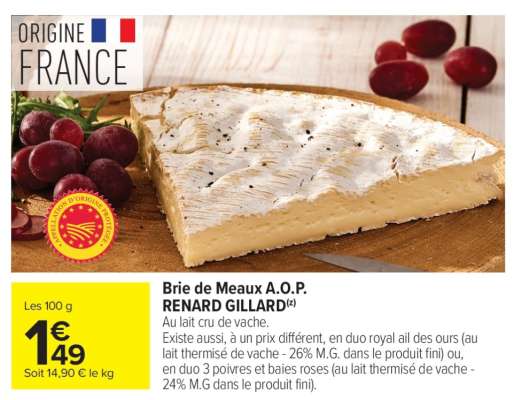 Brie de Meaux A.O.P. RENARD GILLARD