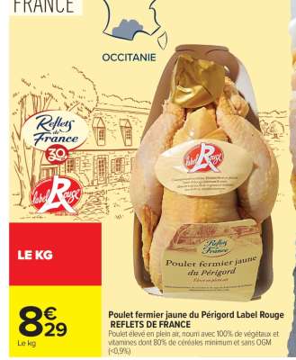 Poulet fermier jaune du Périgord Label Rouge REFLETS DE FRANCE