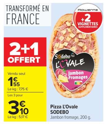 Pizza L'ovale Sodebo