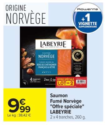 Saumon fumé Norvège "Offre Spéciale" LABEYRIE