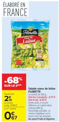 Salade cœur de laitue FLORETTE