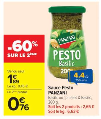 Sauce Pesto Panzani