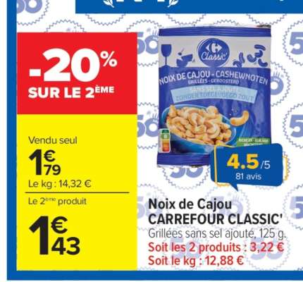 Noix de Cajou CARREFOUR CLASSIC!