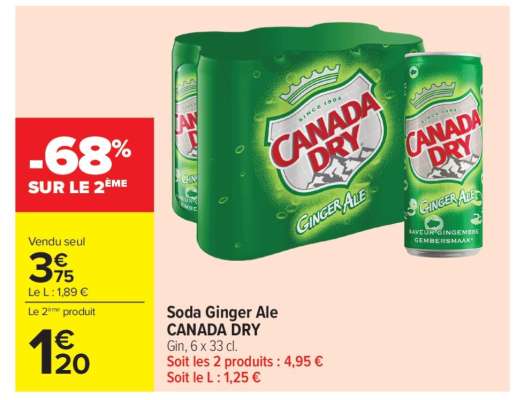 Soda Ginger Ale CANADA DRY