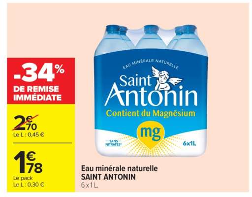 Eau Minérale Naturelle Saint Antonin