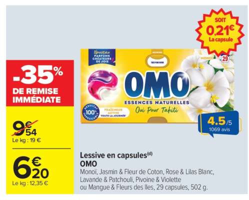 Lessive en capsules OMO
