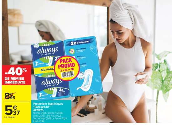 Protections hygiéniques «Pack Promo» ALWAYS