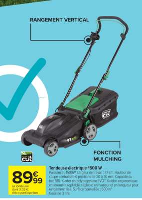 Tondeuse électrique 1500 W