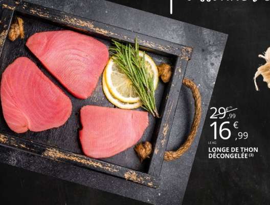 Longe de thon décongelée