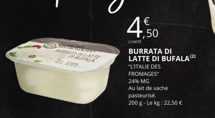 BURRATA DI LATTE DI BUFALA