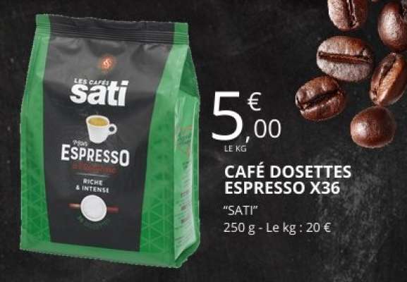 CAFÉ DOSETTES ESPRESSO X36