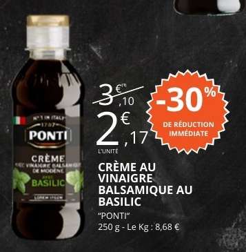 CRÈME AU VINAIGRE BALSAMIQUE AU BASILIC