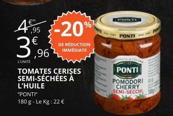 TOMATES CERISES SEMI-SÉCHÉES À L'HUILE