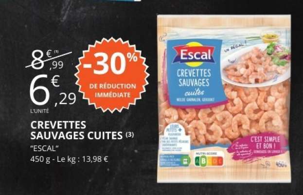 CREVETTES SAUVAGES CUITES