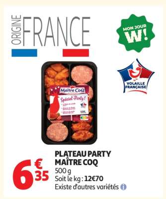 PLATEAU PARTY MAÎTRE COQ