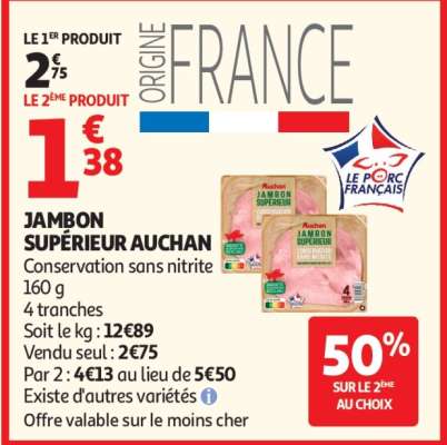 Jambon Supérieur Auchan