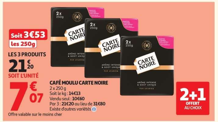 Café Moulu Carte Noire
