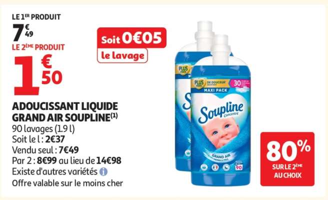 Adoucissant Liquide Grand Air Soupline