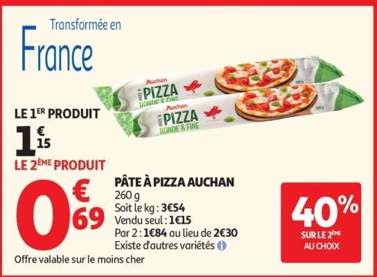 Pâte À Pizza Auchan