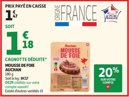 MOUSSE DE FOIE AUCHAN