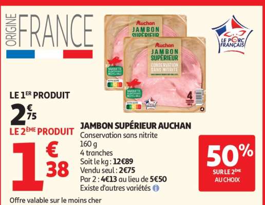 Jambon Supérieur Auchan